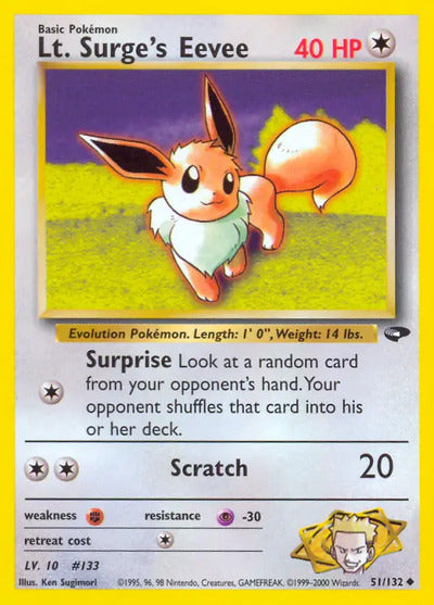 Lt. Surge's Eevee 051/132 Unlimited Gym Challenge