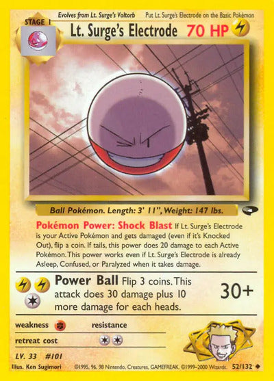 Lt. Surge's Electrode 052/132 Unlimited Gym Challenge