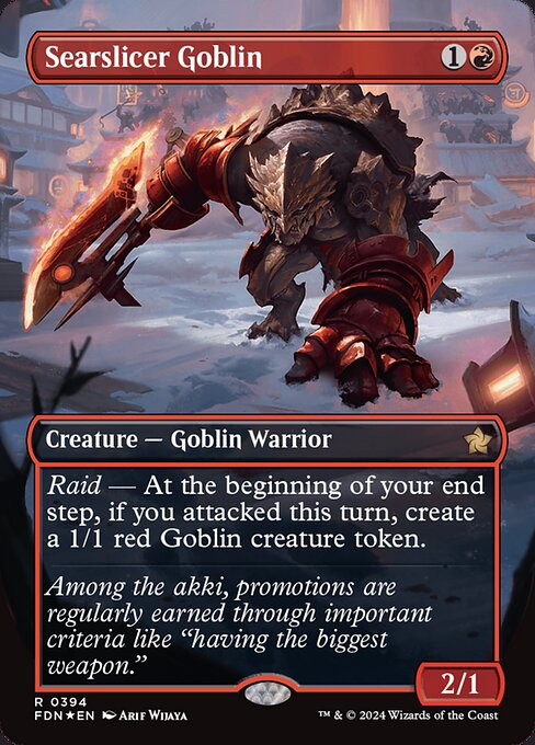 FDN: Searslicer Goblin (Borderless) (Mana Foil)