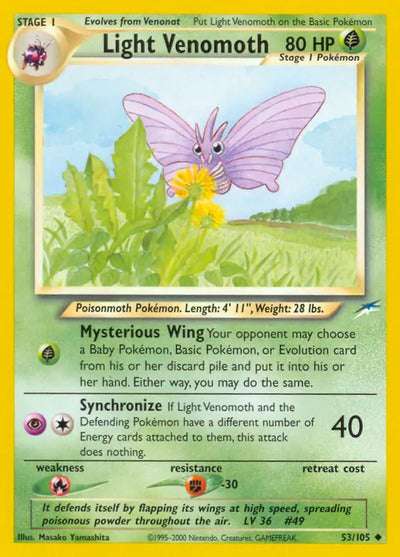 Light Venomoth 053/105 Unlimited Neo Destiny