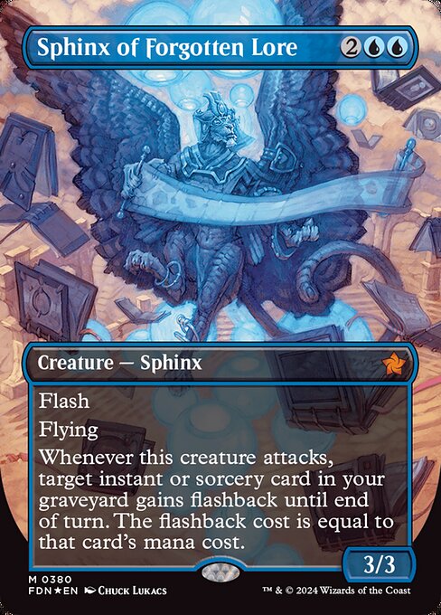 FDN: Sphinx of Forgotten Lore (Borderless) (Mana Foil)