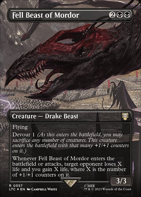 LTC: Fell Beast of Mordor (Borderless) (Surge Foil)