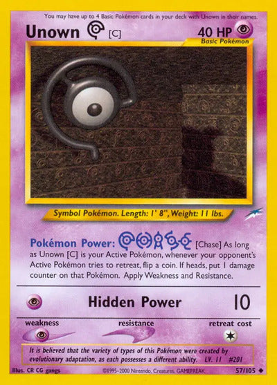 Unown [C] 057/105 Unlimited Neo Destiny