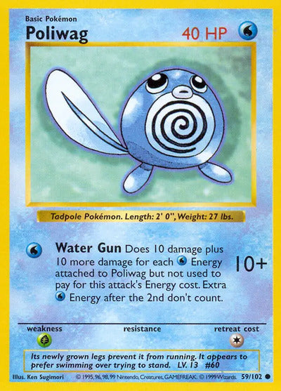 Poliwag 059/102 Unlimited Base Set Shadowless