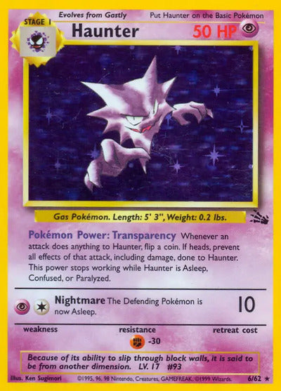 Haunter (6) 06/62 Unlimited Fossil