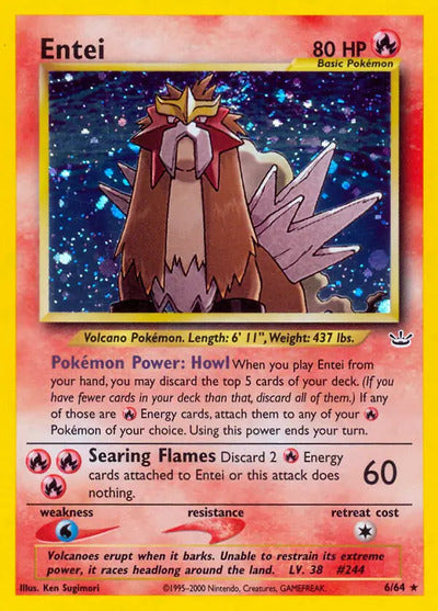 Entei (6) 06/64 Unlimited Neo Revelation