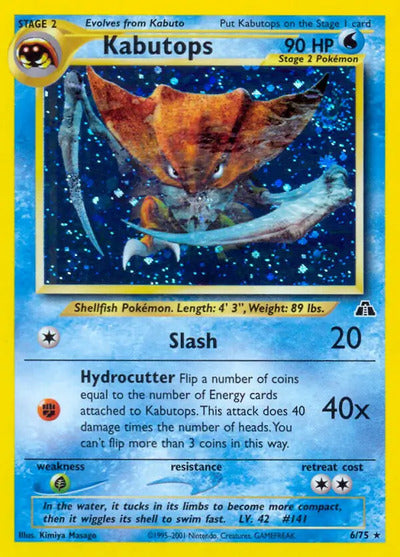 Kabutops (6) 06/75 Unlimited Neo Discovery