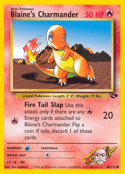 Blaine's Charmander 060/132 Unlimited Gym Challenge