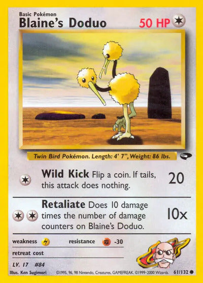 Blaine's Doduo 061/132 Unlimited Gym Challenge
