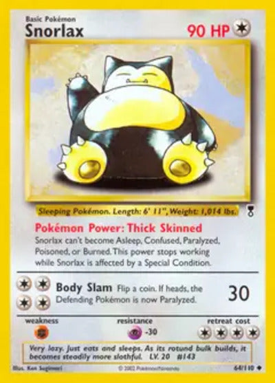 Snorlax 064/110 Unlimited Legendary Collection