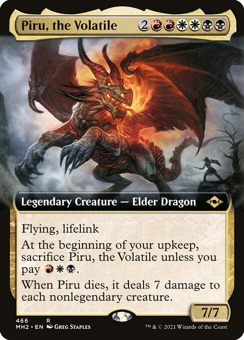 MH2: Piru, the Volatile (Extended Art) (Foil)