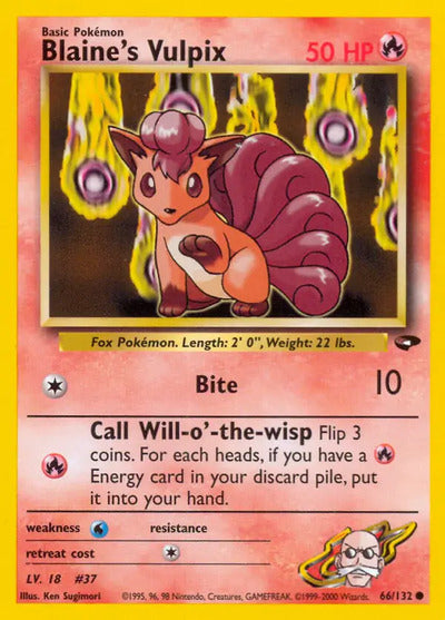 Blaine's Vulpix 066/132 Unlimited Gym Challenge