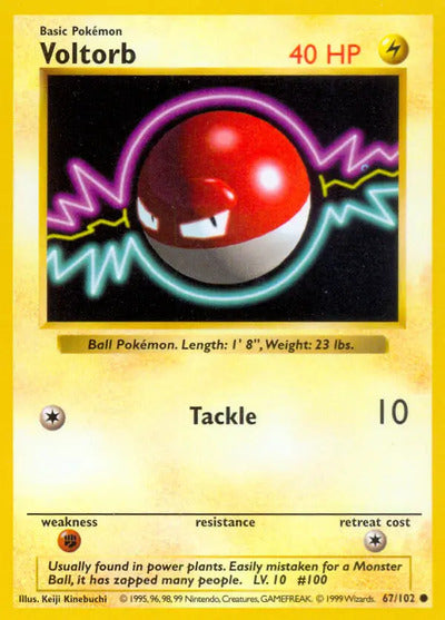 Voltorb 067/102 Unlimited Base Set Shadowless