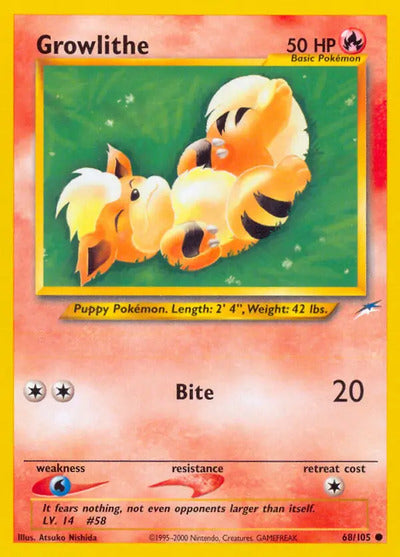 Growlithe 068/105 Unlimited Neo Destiny