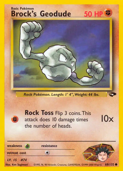 Brock's Geodude 068/132 Unlimited Gym Challenge