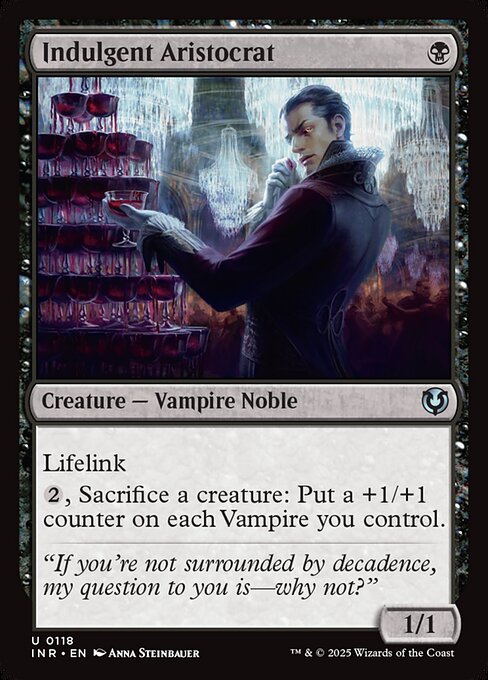 INR: Indulgent Aristocrat