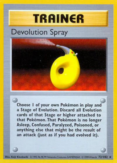 Devolution Spray 072/102 Unlimited Base Set Shadowless