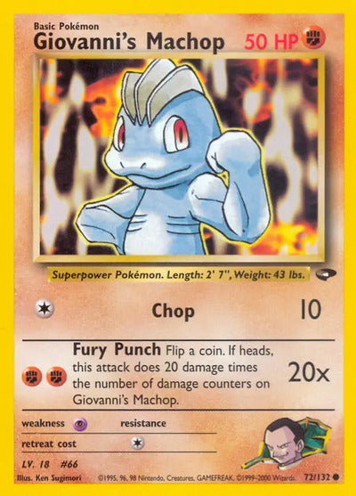 Giovanni's Machop 072/132 Unlimited Gym Challenge