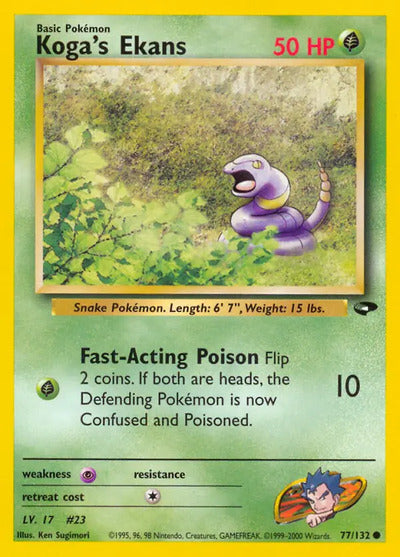 Koga's Ekans 077/132 Unlimited Gym Challenge
