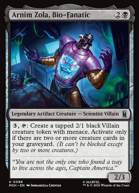 MSH: Arnim Zola, Bio-Fanatic