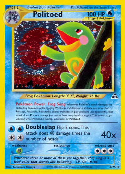 Politoed (8) 08/75 Unlimited Neo Discovery