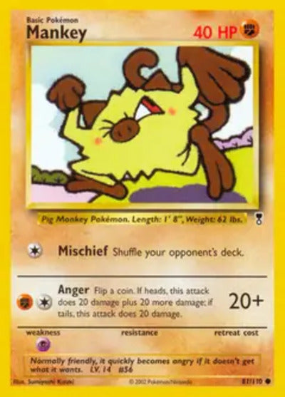 Mankey 081/110 Unlimited Legendary Collection