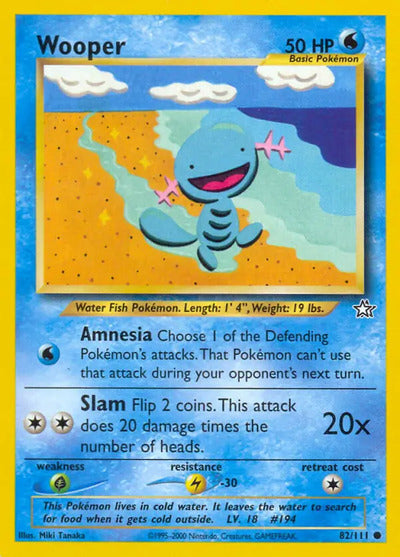 Wooper 082/111 Unlimited Neo Genesis