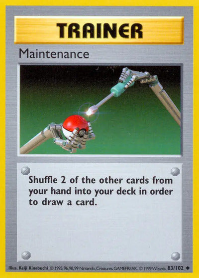 Maintenance 083/102 Unlimited Base Set Shadowless