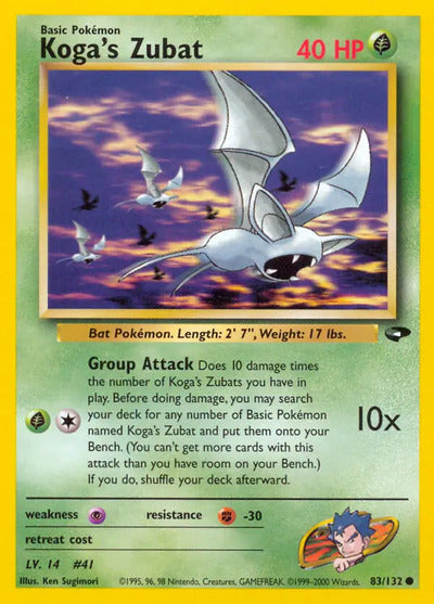 Koga's Zubat 083/132 Unlimited Gym Challenge