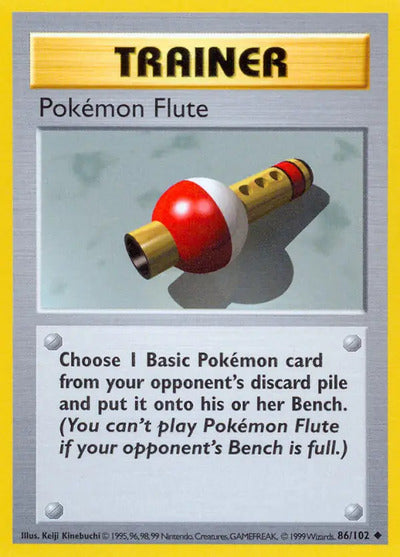Pokemon Flute 086/102 Unlimited Base Set Shadowless