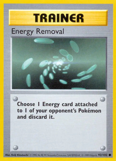 Energy Removal 092/102 Unlimited Base Set Shadowless