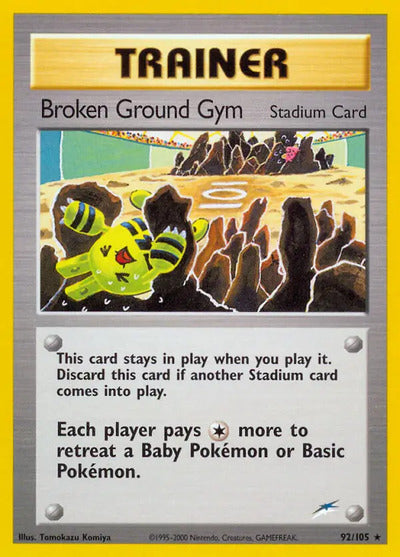 Broken Ground Gym 092/105 Unlimited Neo Destiny