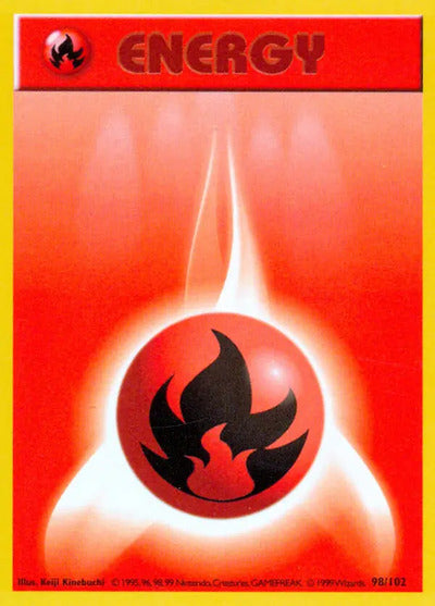 Fire Energy 098/102 Unlimited Base Set Shadowless