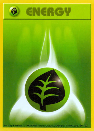 Grass Energy 099/102 Unlimited Base Set Shadowless