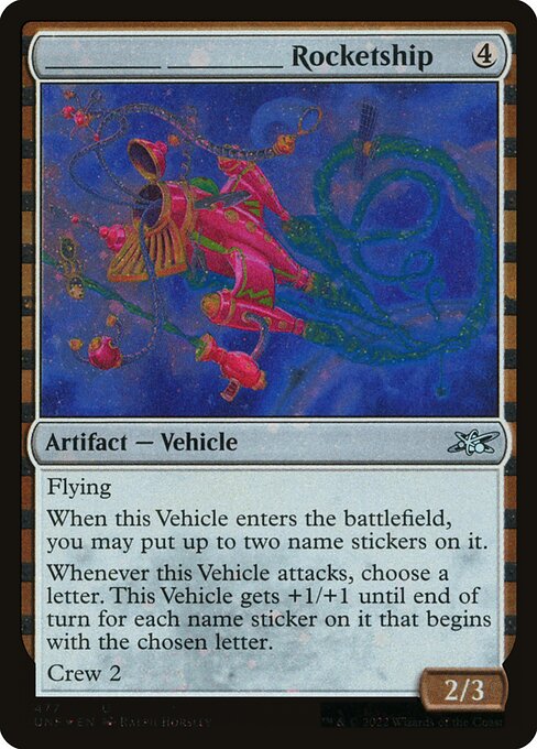 UNF: _______ _______ Rocketship (Galaxy Foil)