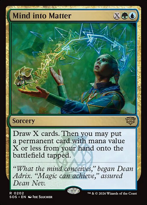 SOS: Mind into Matter