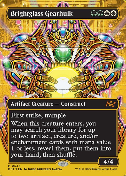 DFT: Brightglass Gearhulk (Borderless) (First-Place Foil)