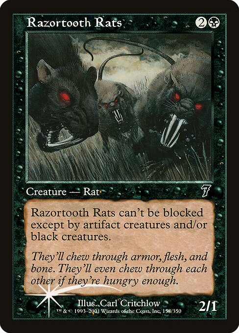 7ED: Razortooth Rats (Foil)