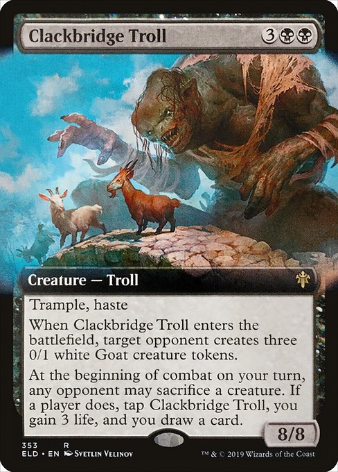 ELD: Clackbridge Troll (Extended Art) (Foil)