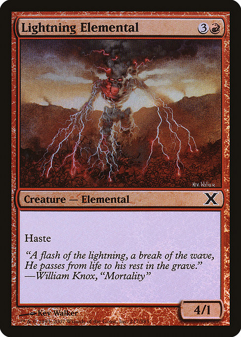 10E: Lightning Elemental (Foil)