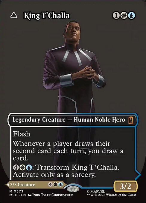 MSH: King T'Challa (Borderless) (0373) (Foil)