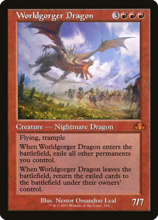 Worldgorger Dragon (Retro Frame) [Foil] :: DMR