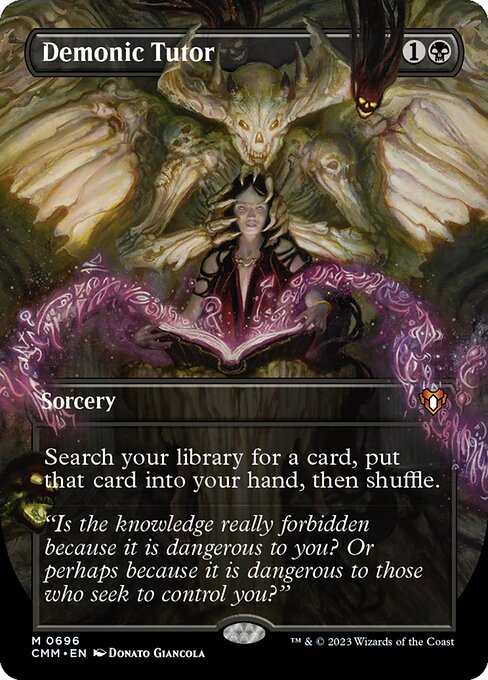 CMM: Demonic Tutor (Borderless) (Foil)