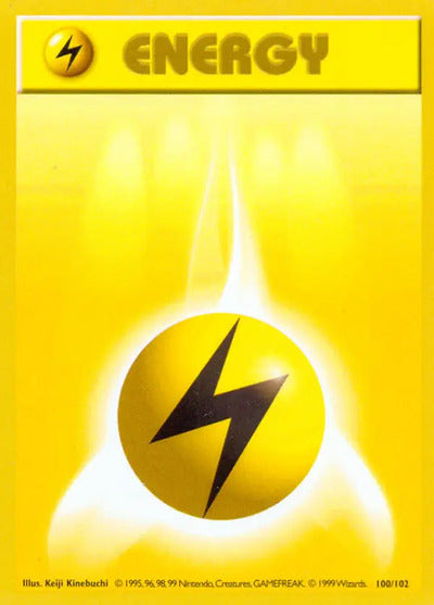 Lightning Energy 100/102 Unlimited Base Set Shadowless