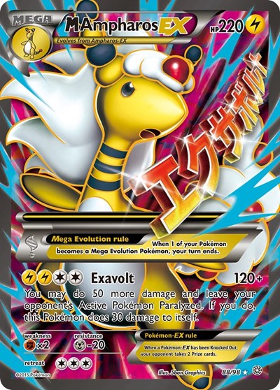 AOR: M Ampharos EX (88 Full Art) (Holofoil)