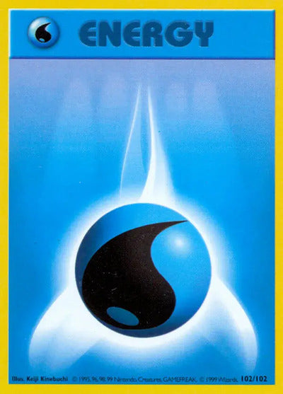 Water Energy 102/102 Unlimited Base Set Shadowless