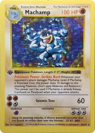 PR: Machamp - 8/102 (Base Set Shadowless) (1st Edition Holofoil)