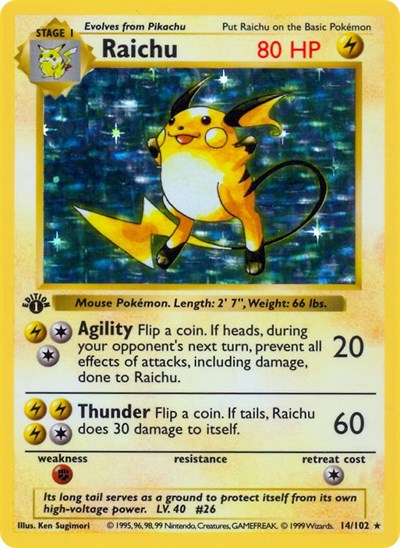 BSS: Raichu (1st Edition Holofoil)