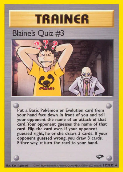 Blaine's Quiz #3 112/132 Unlimited Gym Challenge