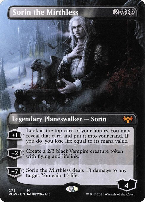 VOW: Sorin the Mirthless (Borderless) (Foil)